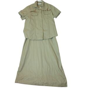 Casey & Max Women's Sleeveless Dress/ Jacket Embroidered Side Button Split SZ L